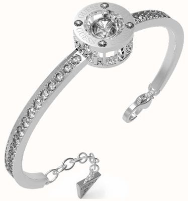 Guess Women's Solitaire Crystal Set Stainless Steel Bracelet UBB01460RHL