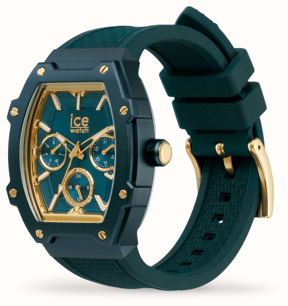 Ice Watch ICE Boliday Verdigris 34.5mm Green Tonneau Dial Green Silicone Strap 023805