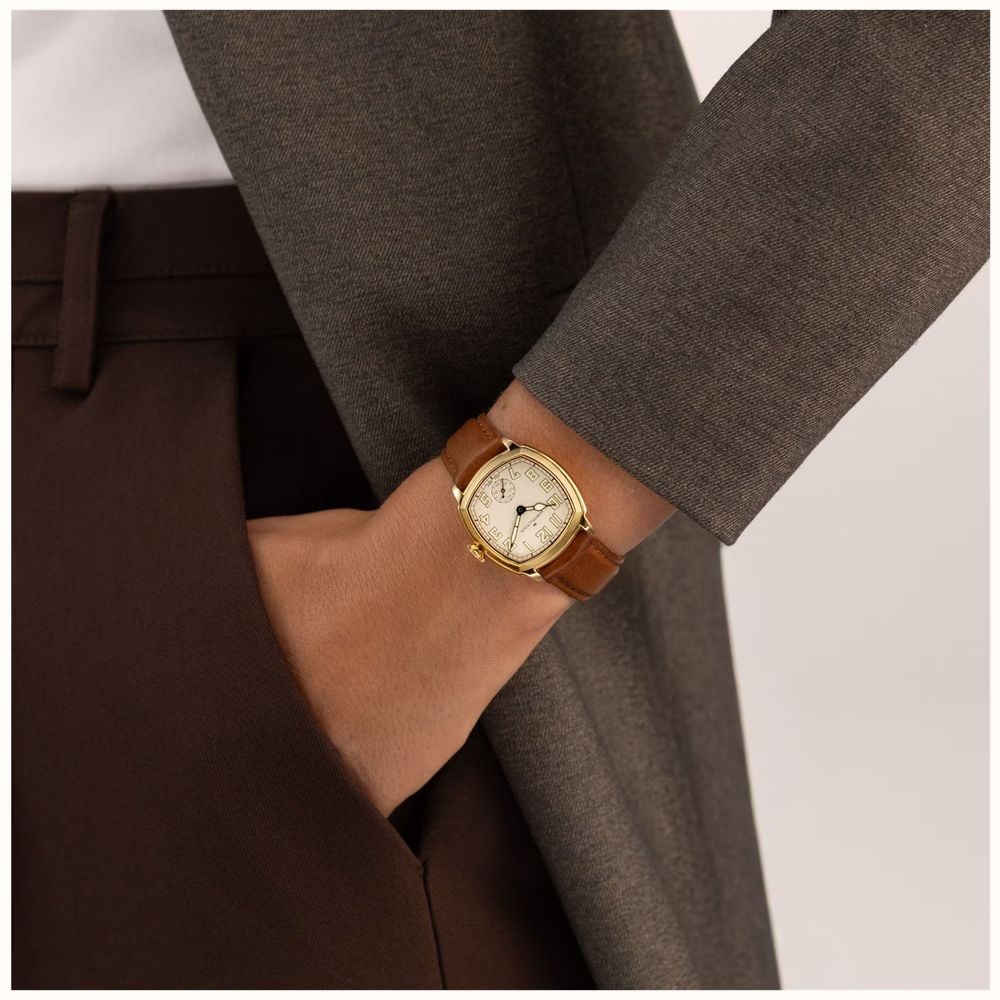 Hamilton American Classic Cushion Mechanical (30mm) Sandblasted Beige Dial / Brown Leather Strap Watch H36119520 - alternative Ansicht 7