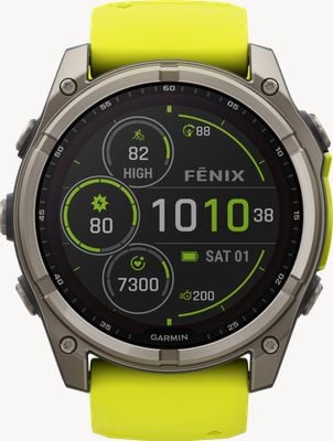Garmin Fenix 8 51mm solare zaffiro premium multisport gps smartwatch titanio con amp giallo 010-02907-21