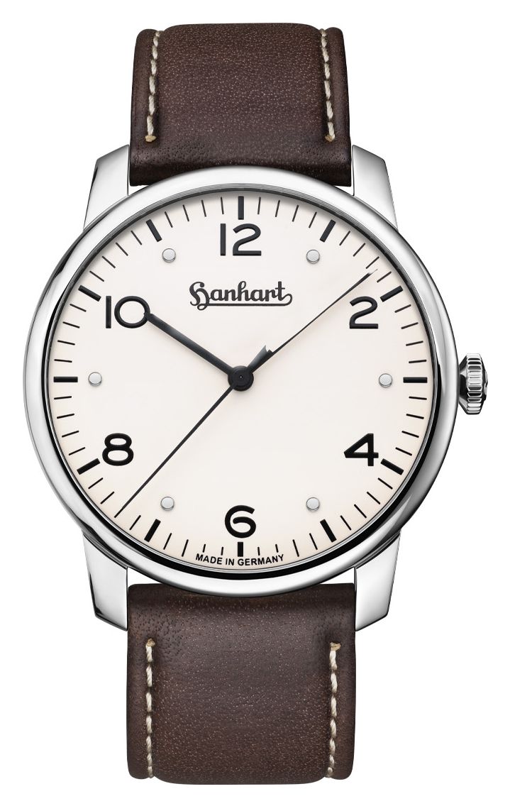 Hanhart Pioneer Silva (38,5 mm) cadran blanc / bracelet en montre