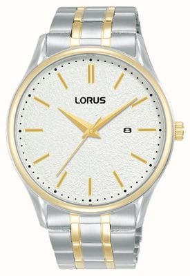 Lorus 经典日期（42毫米）白色表盘/双色不锈钢 RH932QX9