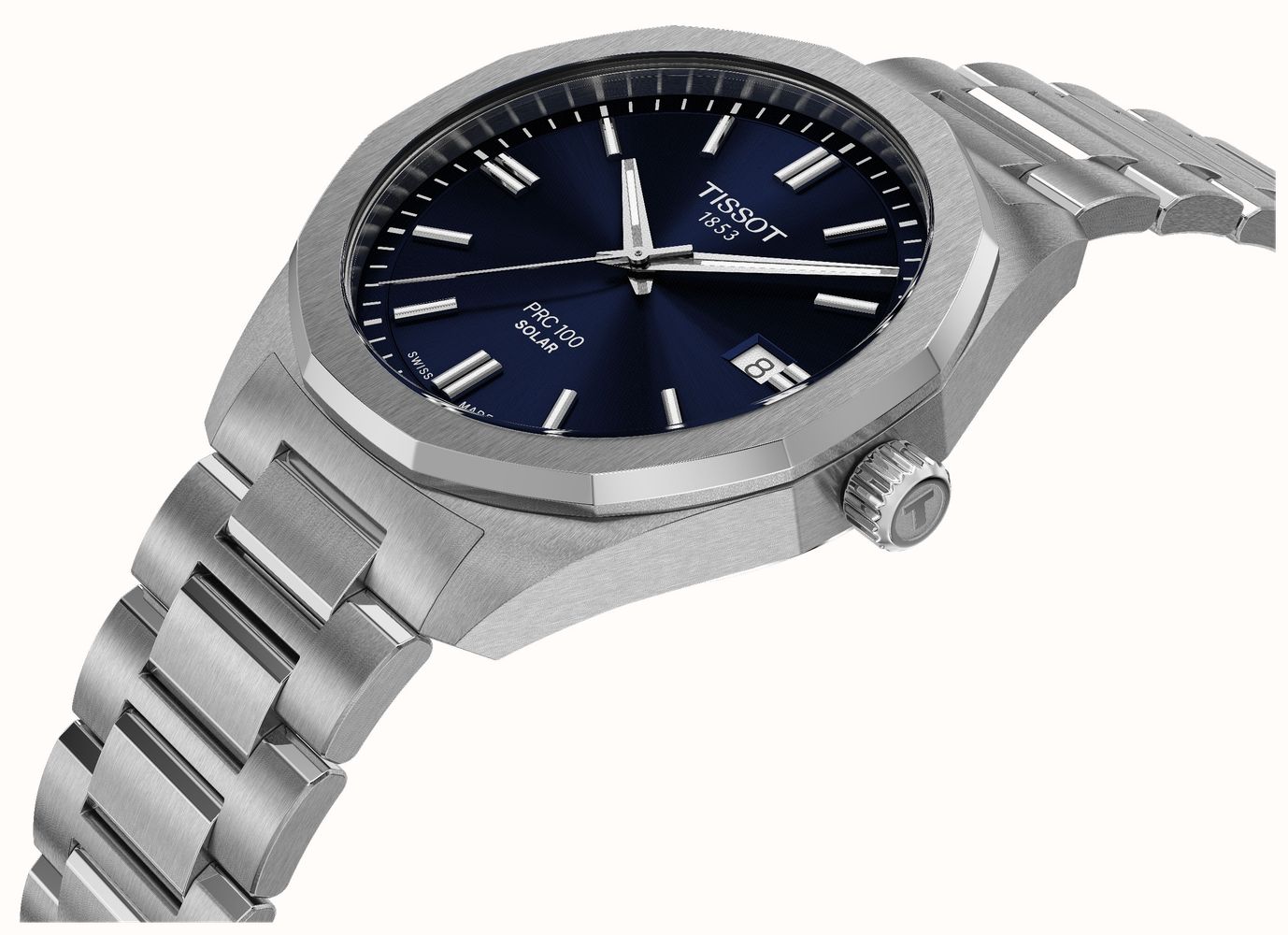 Tissot PRC 100 Solar (39mm) Blue Dial / Stainless Steel Bracelet