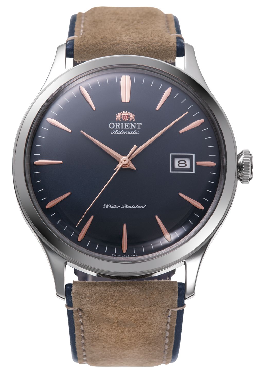 Orient Bambino Automatic (42Mm) Dark Blue Dial / Tan Leather Watch-image