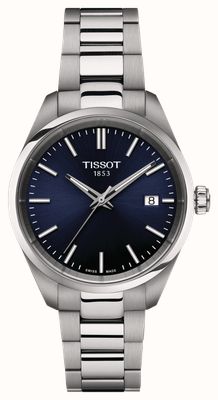 Tissot Pr 100 (34 мм) синий циферблат/браслет из нержавеющей стали T1502101104100
