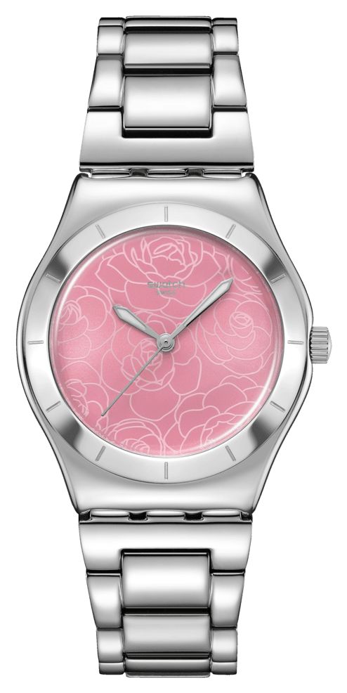 Swatch Charm pÃ©tale (33 mm) cadran Ã  motif floral rose / montre
