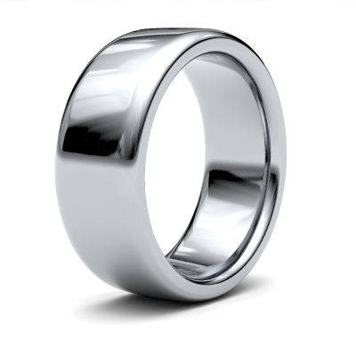James Moore Wedding Rings | Palladium 500 | 8mm | Heavy | Soft Court | AG_8LHS-PD5