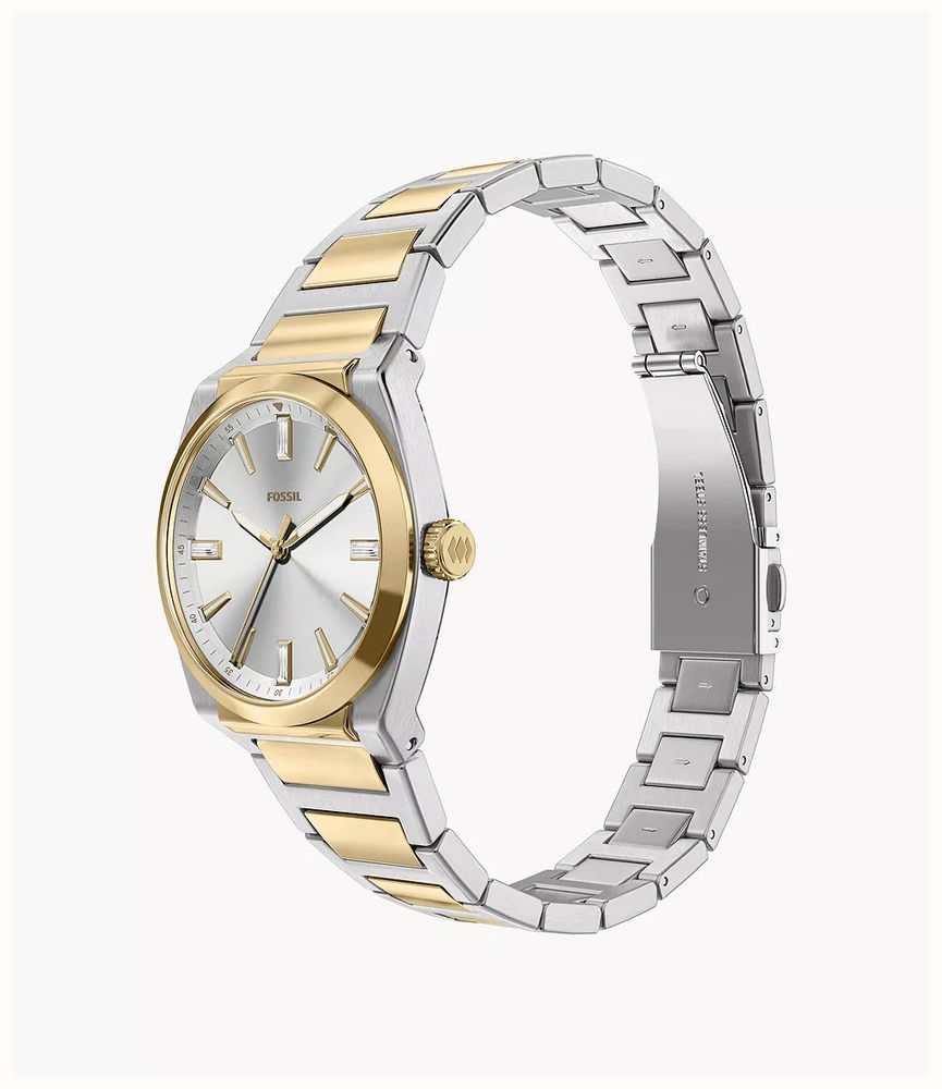 Fossil Everett 27 mm Three-Hand Two-Tone Stainless Steel Fossil Watch ES5494 - альтернативный вид 4