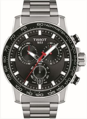 Tissot Supersport chrono | czarna tarcza | bransoleta ze stali nierdzewnej T1256171105100