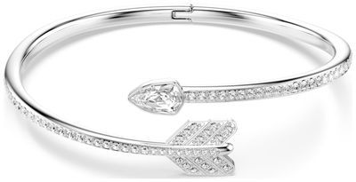 Swarovski Idyllia Crystal-Set Rhodium Plated Bangle (Size M) 5737264