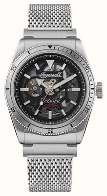 Ingersoll THE SCOVILL Automatic (43mm) Black Dial / Stainless Steel Mesh Bracelet I13903