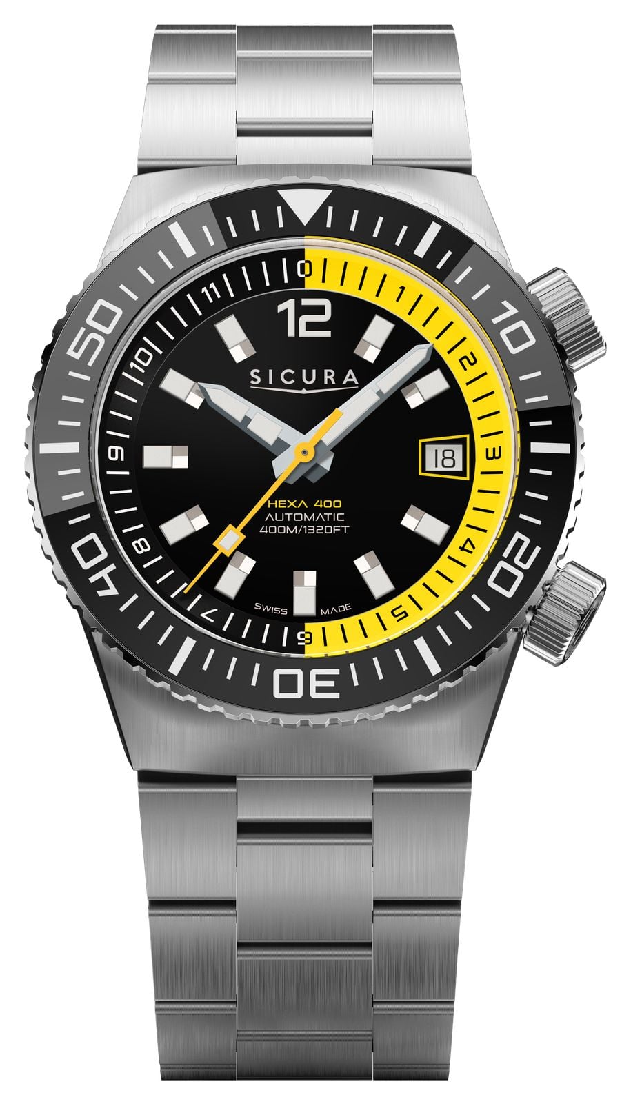 Sicura Hexa 400 Automatic Reissue 40mm Matte Black Dial  Watch