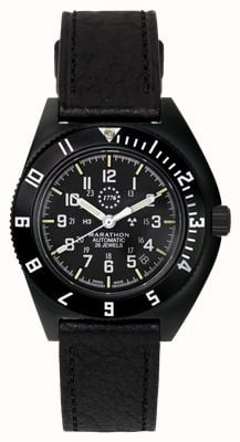 Marathon US 250 Edición Limitada Antracita Navigator SSNAV-D (41mm) esfera negra / correa de cuero de bisonte negro WW194030AN-US250