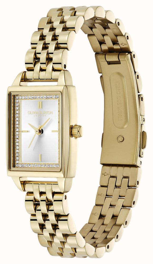 Olivia Burton Townhouse 21mm Rectangle White & Gold Bracelet 24000013 - 备用视图 2