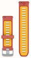 Garmin Quick Release Band (20mm) Red-Pink & Mango Silicone / Silver Hardware - Strap Only 010-11251-B9 - alternate view 2