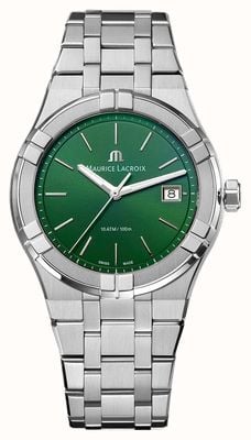 Maurice Lacroix Aikon Quartz (40mm) Green Dial / Stainless Steel AI1108-SS002-630-1