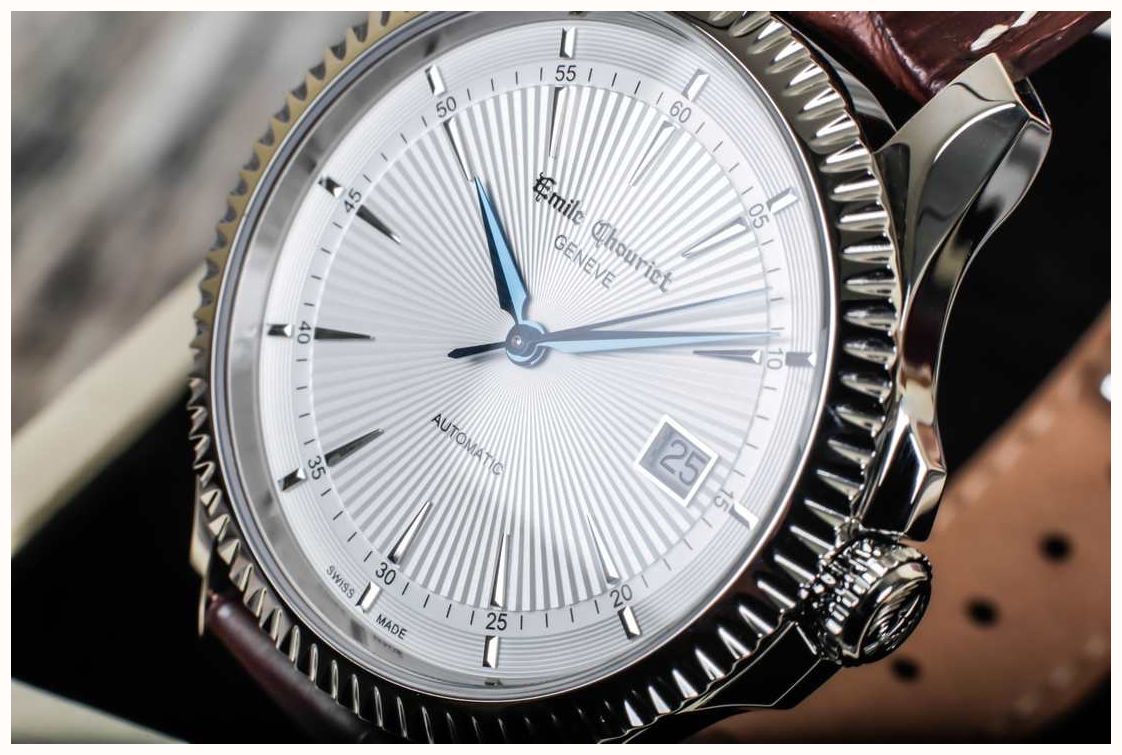 Emile Chouriet Ailes du Temps - Soleos Automatic (40mm) White Dial / Brown Leather Strap 08.1155.G.6.6.28.2 - autre vue 2