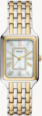 Fossil Raquel (26mm) cadran nacre / bracelet acier inoxydable bicolore ES5305