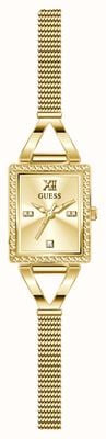 Guess Женские часы Grace золотистого цвета с тонким сетчатым браслетом GW0400L2