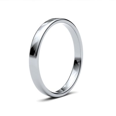 James Moore Wedding Ring | 9ct 白金 | 2.5毫米 | 轻盈 | 尺寸 软场 | ag_2.5gls-9w AG_2.5GLS-9W