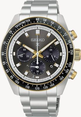 Seiko Prospex Speedtimer “Racing” Solar Chronograph (41.4mm) Grey Sunray Dial / Stainless Steel Bracelet HBJ002P1