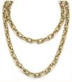 Olivia Burton Honeycomb Geo Gold Plated Chain Link Necklace 24100609 - vista alternativa 2