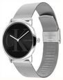 Calvin Klein Exceptional Quartz (37mm) Black CK Dial / Stainless Steel Mesh Bracelet 25200604 - vista alternativa 2