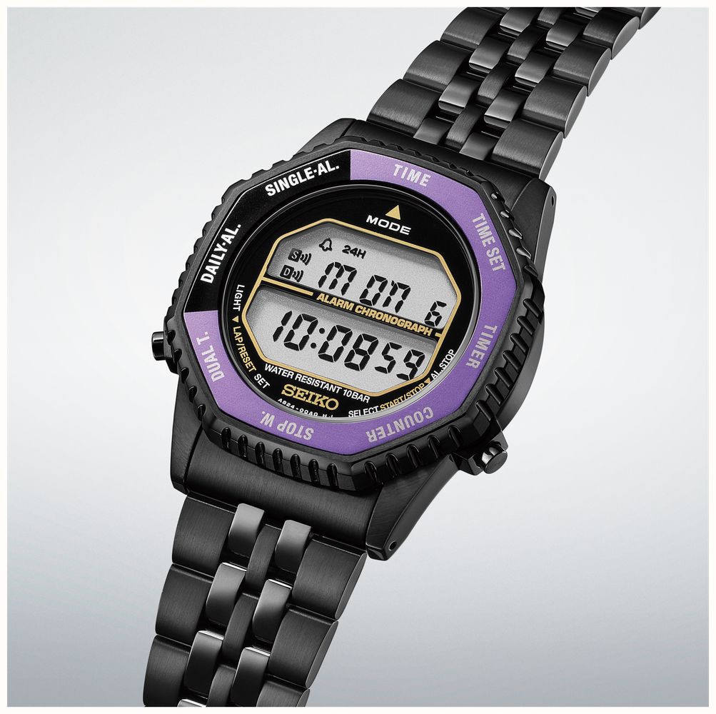 Seiko Digital Quartz Multifunction 'Rotocall' 145th Anniversary Limited Edition in Edo Purple HFL001P1 - vista alternativa 2