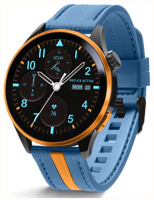 Reflex Active Series 54 AMOLED GPS Smart Calling Watch – Blau & Orange RA54-2240