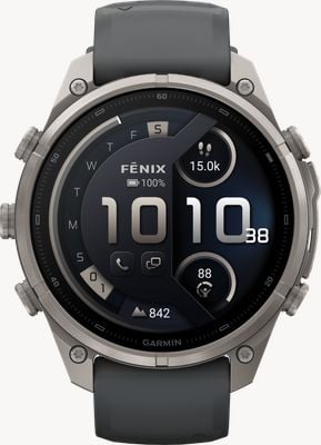 Garmin Fenix 9 Pro InReach 47mm Premium GPS Smartwatch - Titanium With Graphite/Black Silicone Watch 010-04336-21