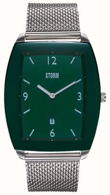 STORM Herren-Armband in Zyone-Grün (38 mm) mit grünem Zifferblatt und Mesh-Armband aus Edelstahl 47527/GN