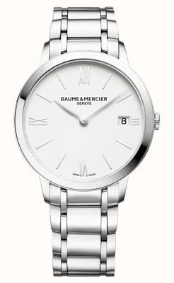Baume & Mercier Quartz Classima (36,5 mm) cadran blanc pur / bracelet en acier inoxydable M0A10356