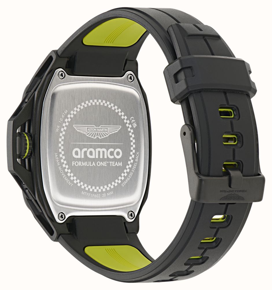Aston Martin Aramco Formula One™ Team FLK Quartz Multifunction (41.4mm) Black Dial / Black Silicone Strap MTFF1F602 - alternate view 3