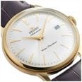 Orient Men's Automatic Gold Tone Stainless Steel Case Brown Leather Strap With Domed Mineral Crystal RA-AC0028S30B - vue alternative 2