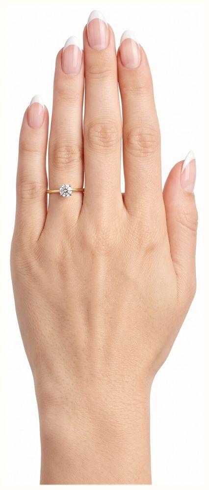 James Moore & Co 0.59ct Round Brilliant Natural Diamond 18ct Yellow Gold Solitaire Ring J68708 - alternatieve weergave 4