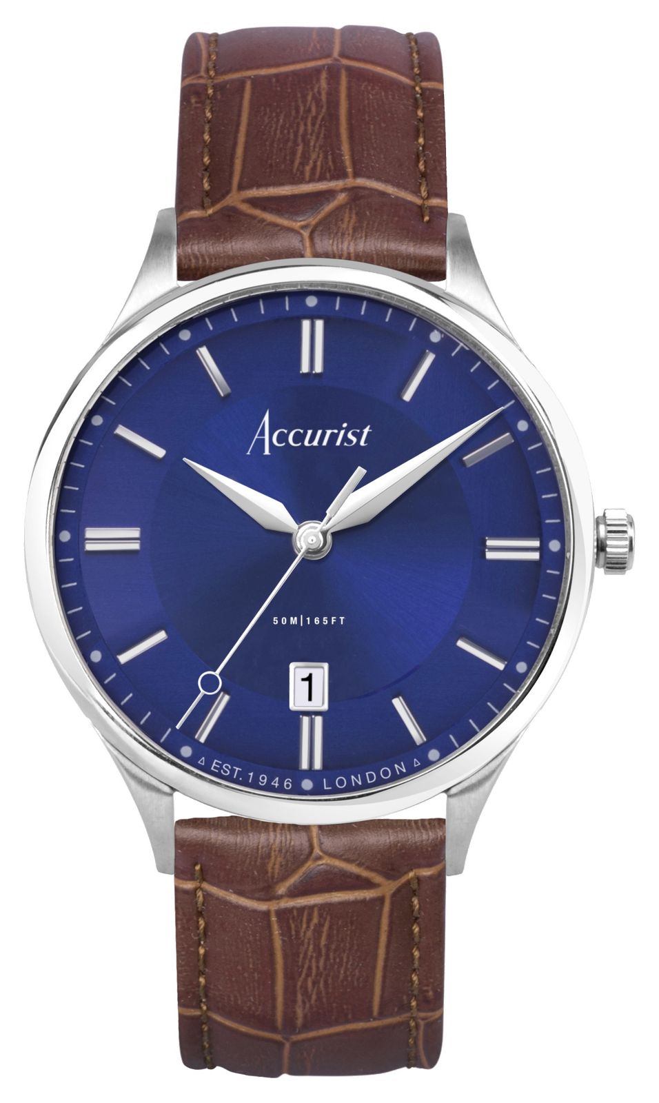 Accurist homme classique (37 mm) cadran bleu / montre