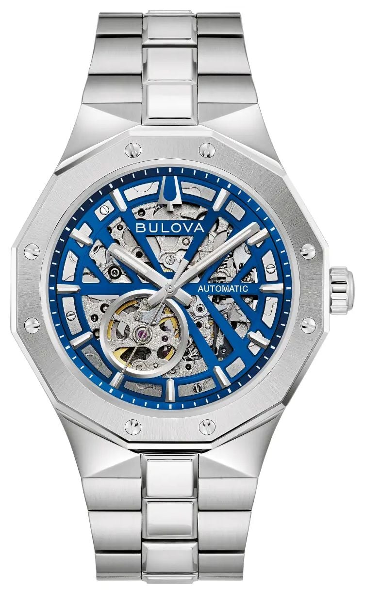 Bulova Prestiige automatique (42mm) cadran squelette bleu / montre