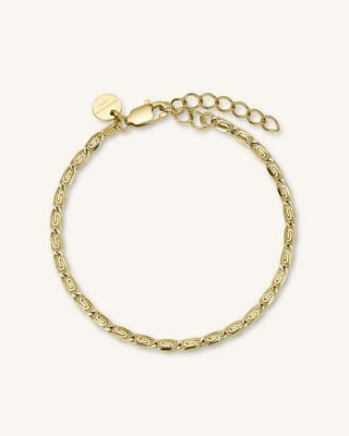 Rosefield Jewellery Pulseira redemoinho em ouro rosa contemporâneo JTBRSG-J384