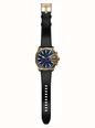 Diesel Mega Cheif Black Leather Blue Dial Watch DZ4732 - альтернативный вид 4