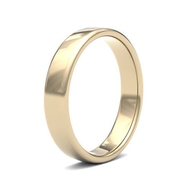 James Moore Wedding Rings | 9ct Yellow Gold | 4mm | Light | Soft Court | AG_4GLS-9Y