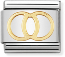 Nomination Classic Wedding Rings 18ct Gold & Steel Charm 030109/21