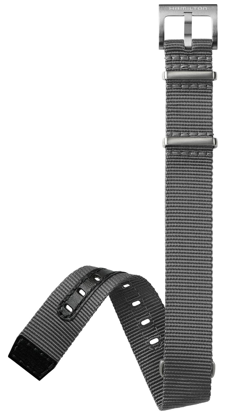 Hamilton Straps Bracelet NATO kaki gris aviation - 18 mm ( montre