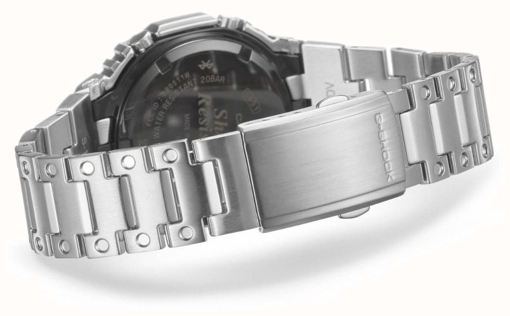 Casio Men's G-Shock Bluetooth Full Metal Silver Solar Power Watch With  Bracelet GM-B2100D-1AER