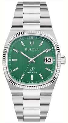 Bulova Super sevilla Precisionist (38 mm) groene wijzerplaat / roestvrijstalen armband 96B439