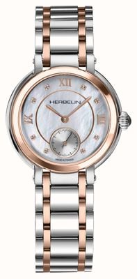 Herbelin Reloj bicolor para mujer Galet en oro rosa 10630BTR59