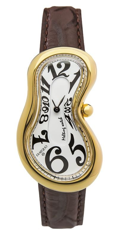Exaequo Melting Classic PVD Yellow Gold Corsivo Watch