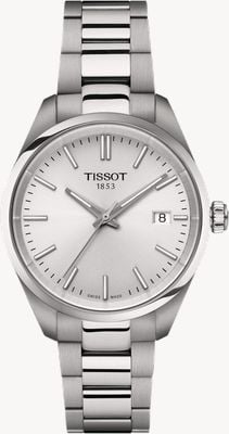 Tissot Pr 100 cuarzo (34 mm) esfera plateada / acero inoxidable T1502101103100