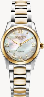 Roamer Eleganza quartz (32 mm) cadran nacre / bracelet en acier inoxydable bicolore 974847 47 20 20