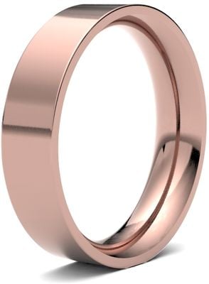 James Moore Wedding Ring  | 18ct Rose Gold | 5mm | Heavy | Size Flat Court | AG_5GHE-18R AG_5GHE-18R