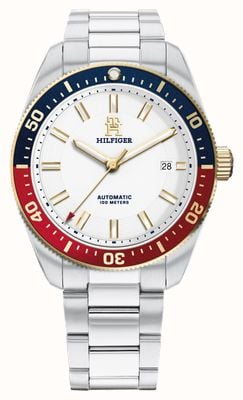 Tommy Hilfiger TH85 Automatic (40mm) White Dial / Stainless Steel Bracelet 1710551